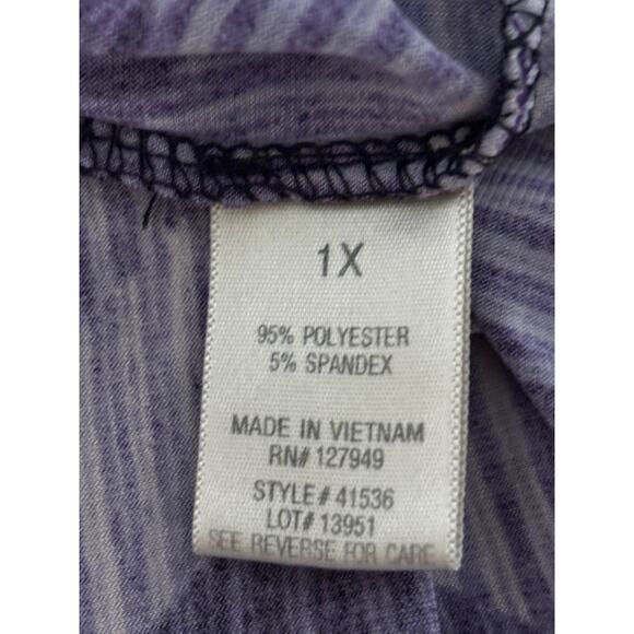 Emma Womens plus sz 1x Maxi Sheath Dress Purple Chevron Witchy‎ Whimsigoth work - Picture 7 of 9